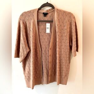 Ann Taylor Cardigan Tan XL, NWT